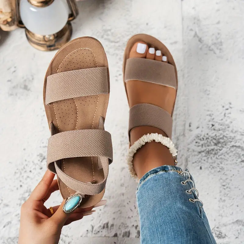 🔥Last Day Promotion 50% OFF -  Women’s Elasticated Wedge-Heeled Casual Sandals