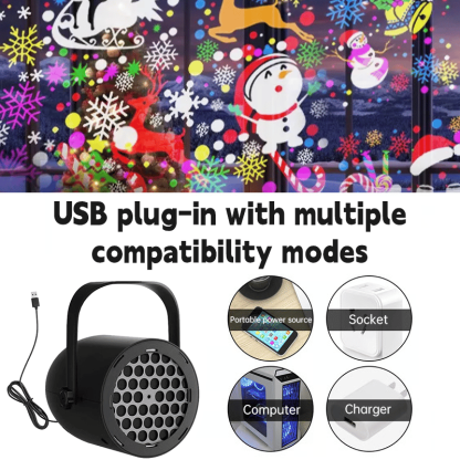 Last Day 50% OFF🎅LED Christmas Projection Lamp-16 Patterns of Pure Holiday Magic!🎄✨