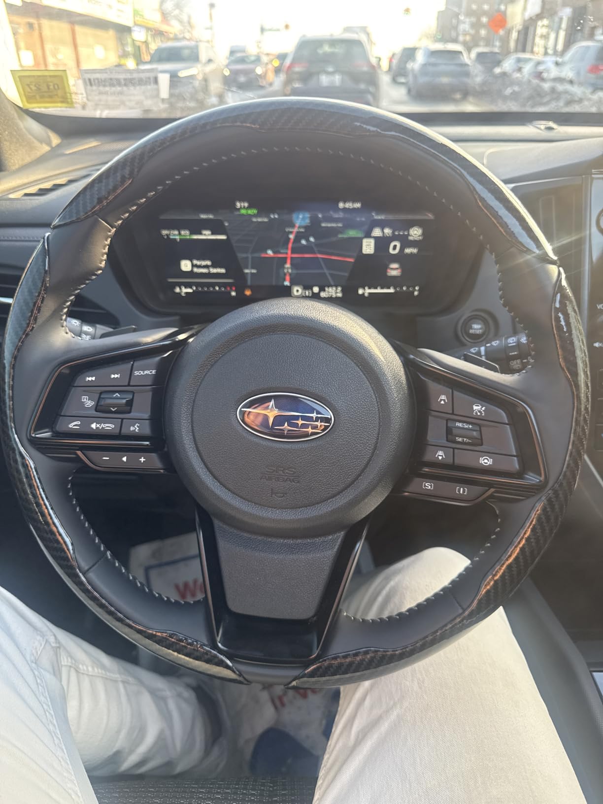 Carbon Fiber Silicone Anti-Slip Car Steering Wheel Cover Universal Fit