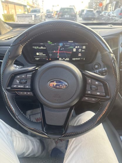 Carbon Fiber Silicone Anti-Slip Car Steering Wheel Cover Universal Fit