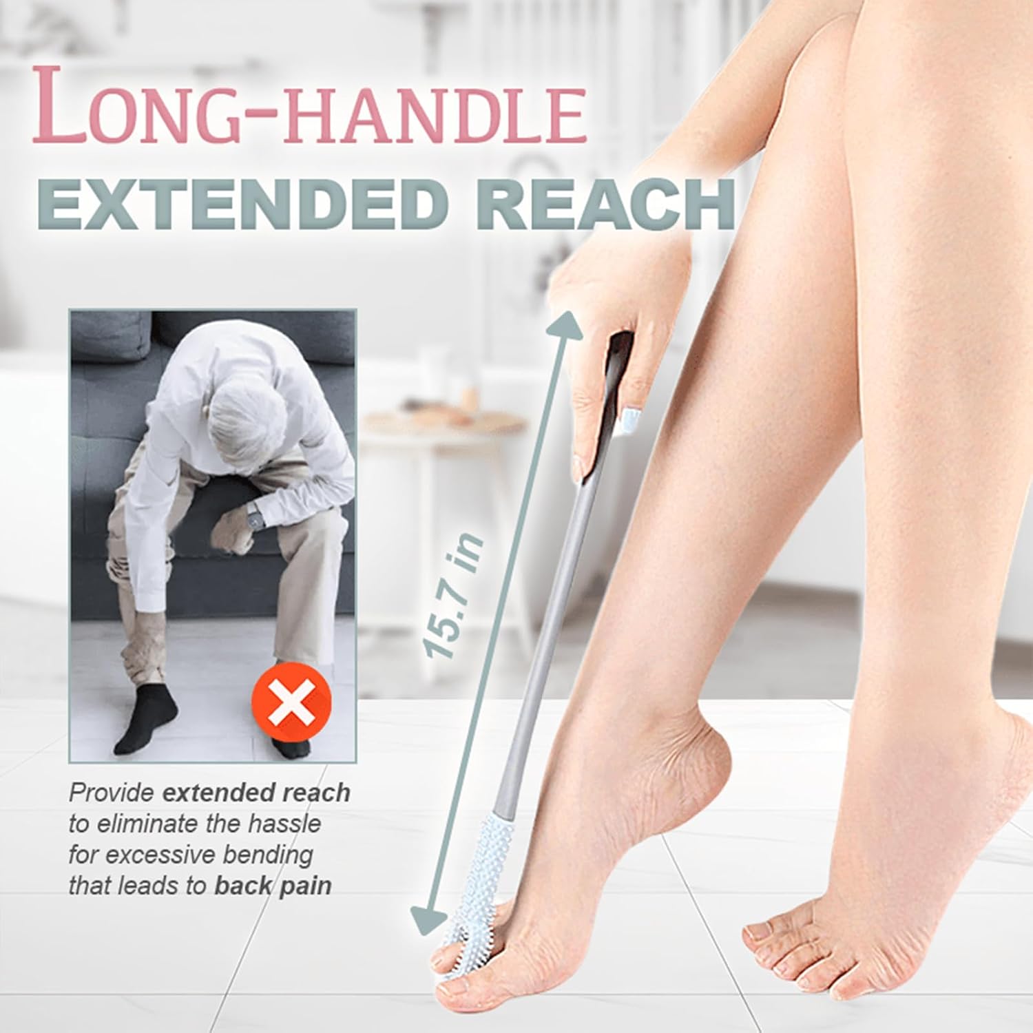 🔥Limited-time 50% OFF-Easy-Reach Deep Cleaning Foot Brush
