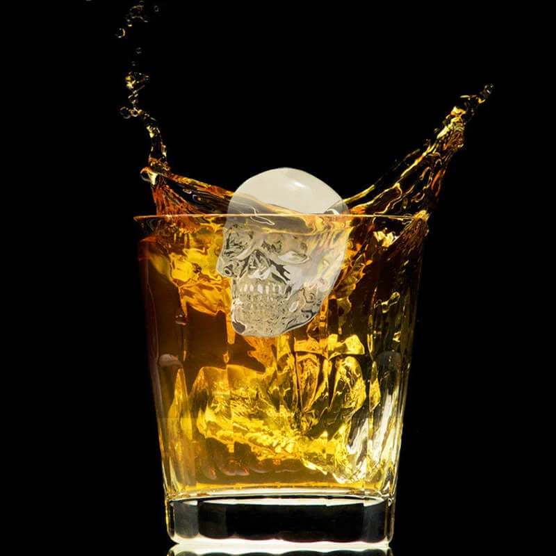 💀DIY Silicone Skull Ice Cube Tray – Giant Slow-Melt Skull for Whiskey & Cocktails – Food-Grade & Multi-Use Mold 🥃
