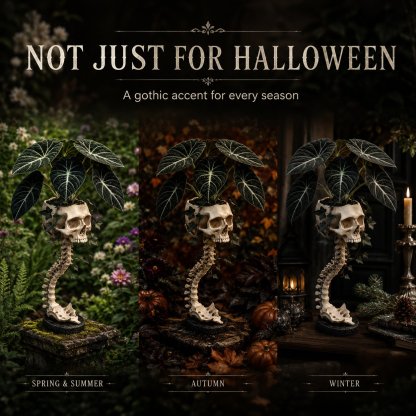 💥 LAST DAY 50% OFF - 💀🌿 Sculptured Skull Flowerpot 