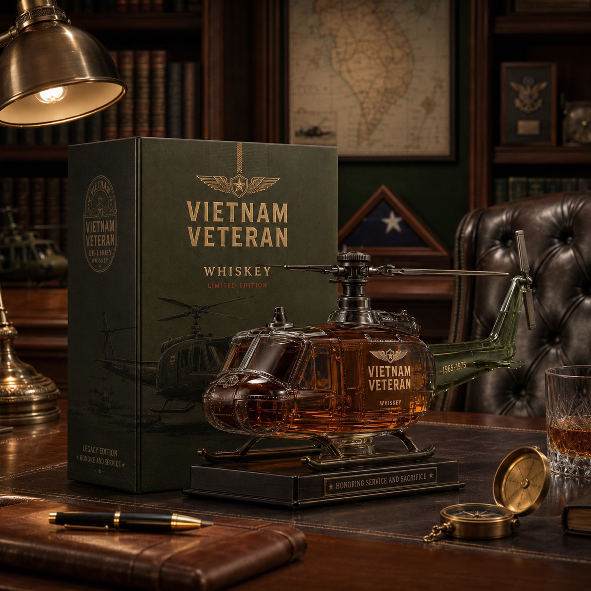 🎖️Vietnam Veteran 1965-1975 Whiskey Bottle