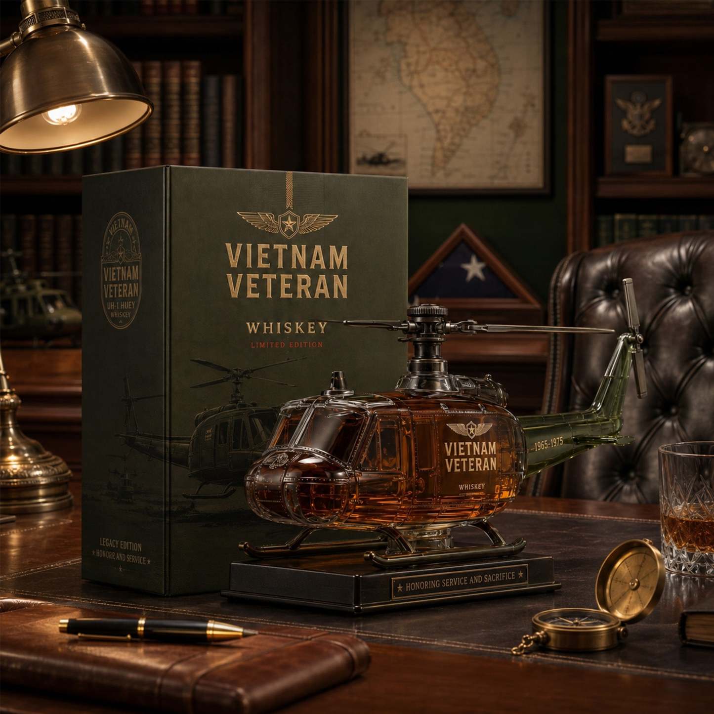 🎖️Vietnam Veteran 1965-1975 Whiskey Bottle