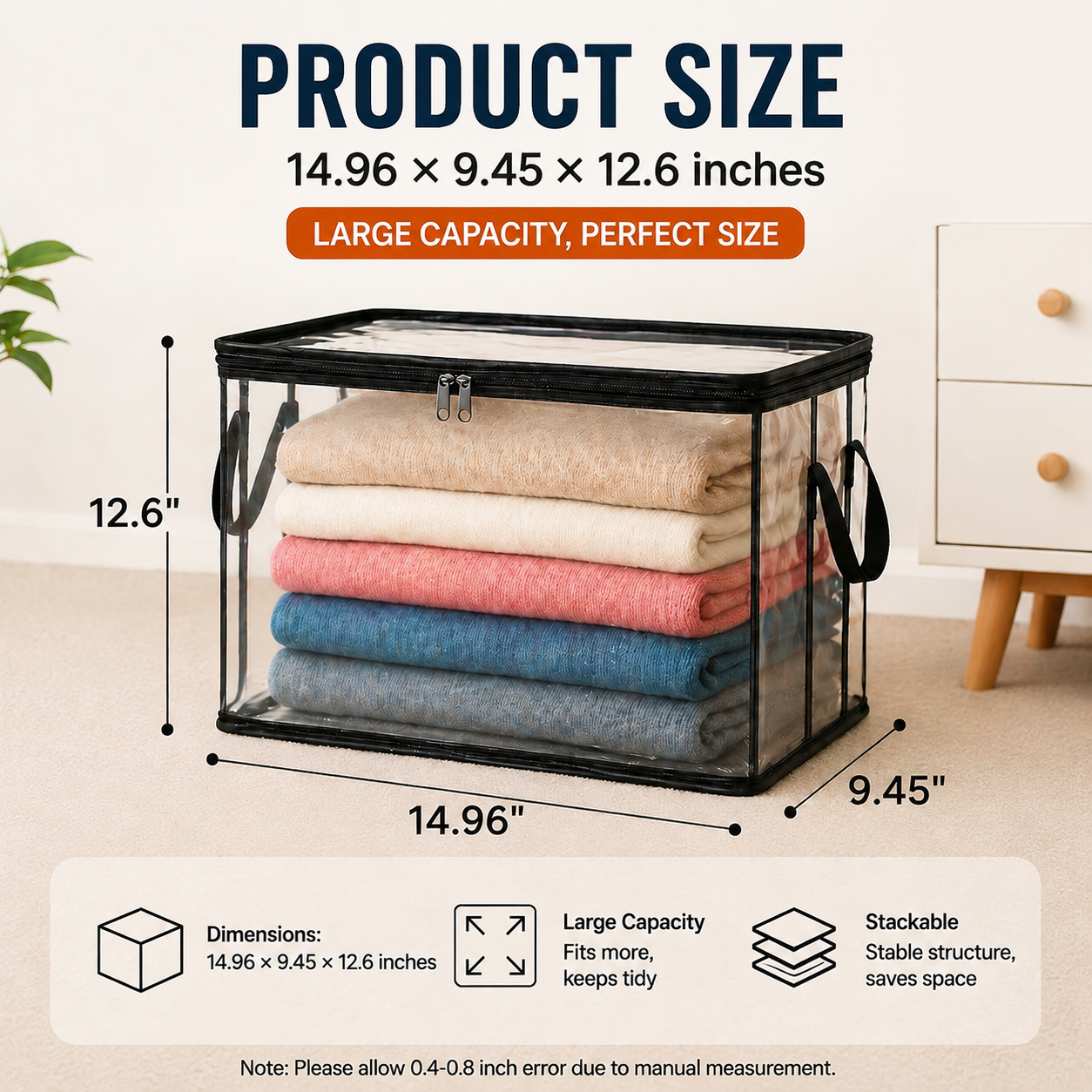 🎁 Mother's Day Sale 50% OFF📦Large Heavy-Duty Thick Plastic Clear Storage