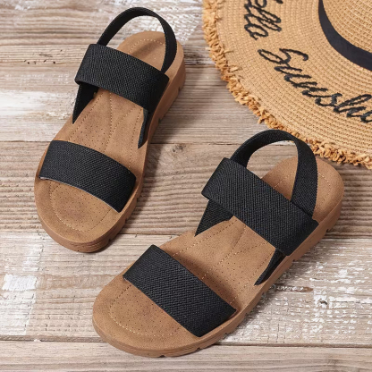 🔥Last Day Promotion 50% OFF -  Women’s Elasticated Wedge-Heeled Casual Sandals
