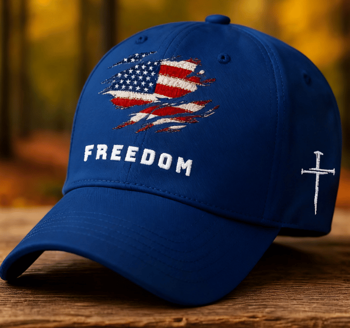 🔥LAST DAY 50% OFF - Unisex Freedom American Flag Print Baseball Cap