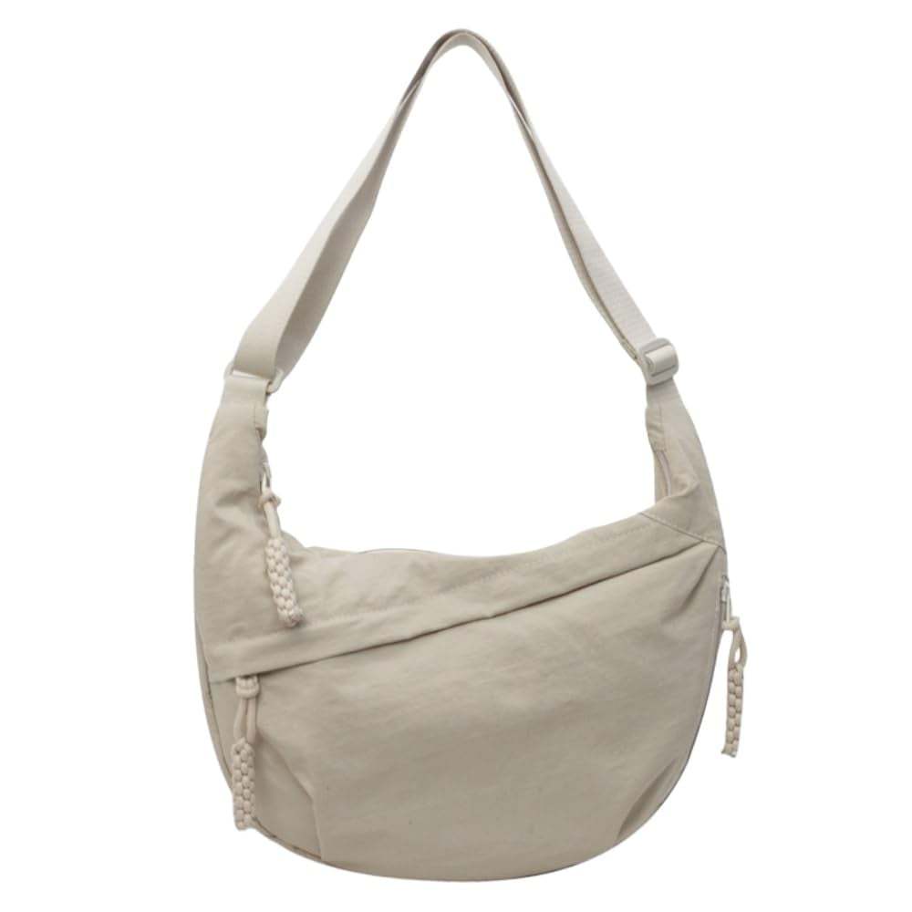 Designer Direct Sales👜Women's Fashion Plain Color Nylon Crossbody Hobo Bag