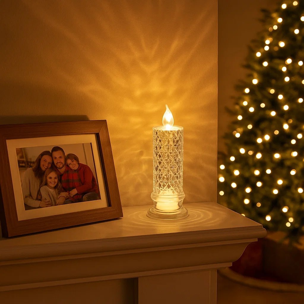 ✨ LED Rose Shadow Candles | Flameless & Safe 🌹 | Long-Lasting Elegant Glow