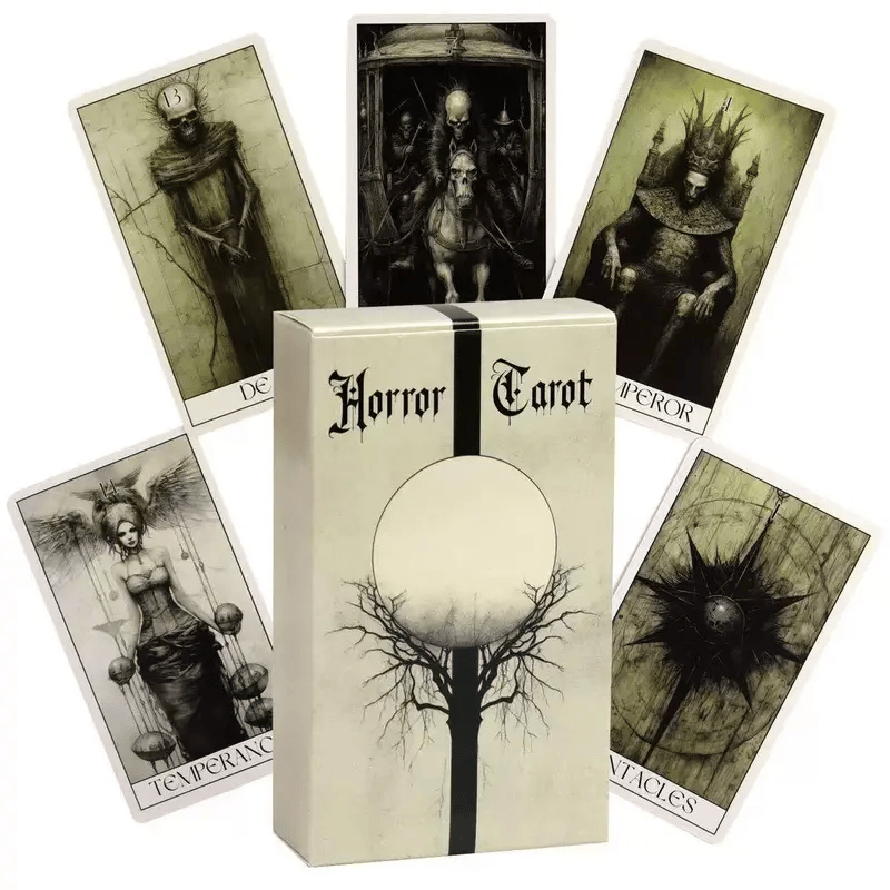 Last Day 49% OFF - Horror Tarot Card Deck: Spooky, Stylish 78-Card Set