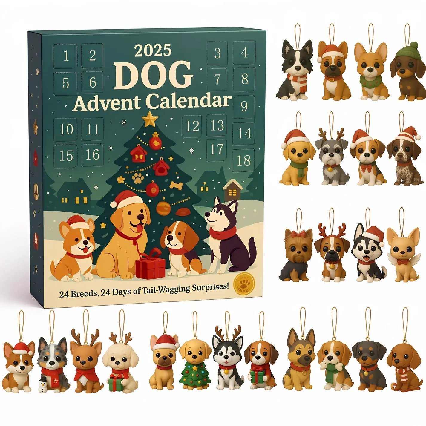 🔥Dog Advent Calendar 2025-Perfect Holiday Gifts 🎄