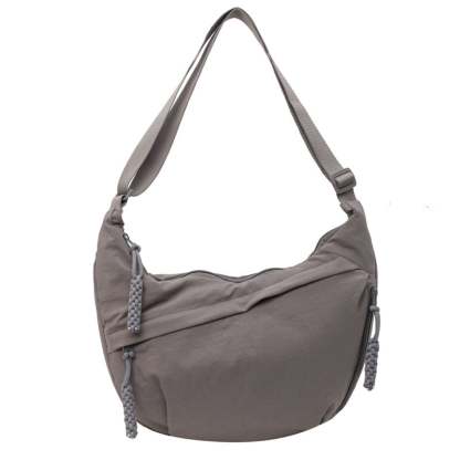 Designer Direct Sales👜Women's Fashion Plain Color Nylon Crossbody Hobo Bag