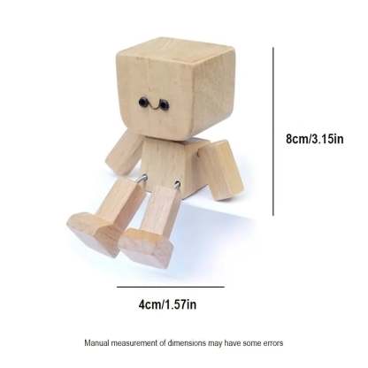 🔥Charming Little Wooden Figure That Sways with 12PCS Magnetic Expressions