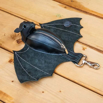 🔥Last Day 49% OFF - Leather Bat Coin Purse Unique Handcrafted Pieces