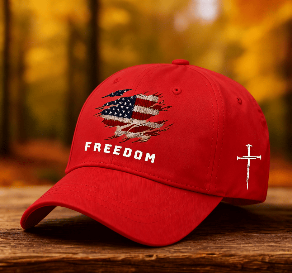 🔥LAST DAY 50% OFF - Unisex Freedom American Flag Print Baseball Cap
