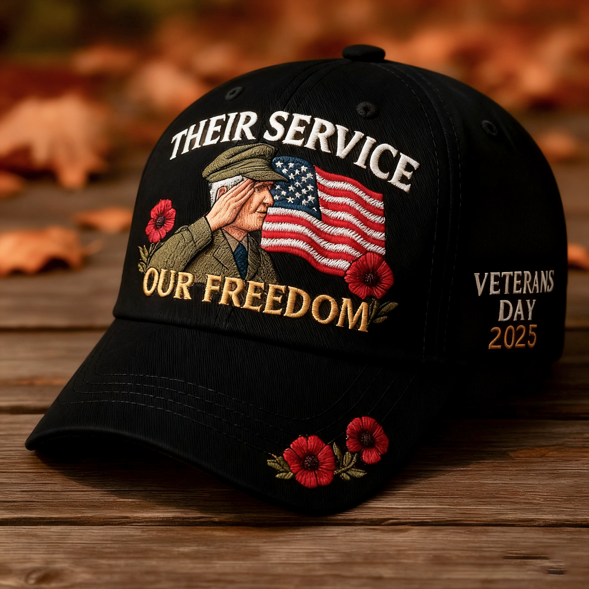 🌹 Heroes Never Forgotten Remembrance Cap ✝️