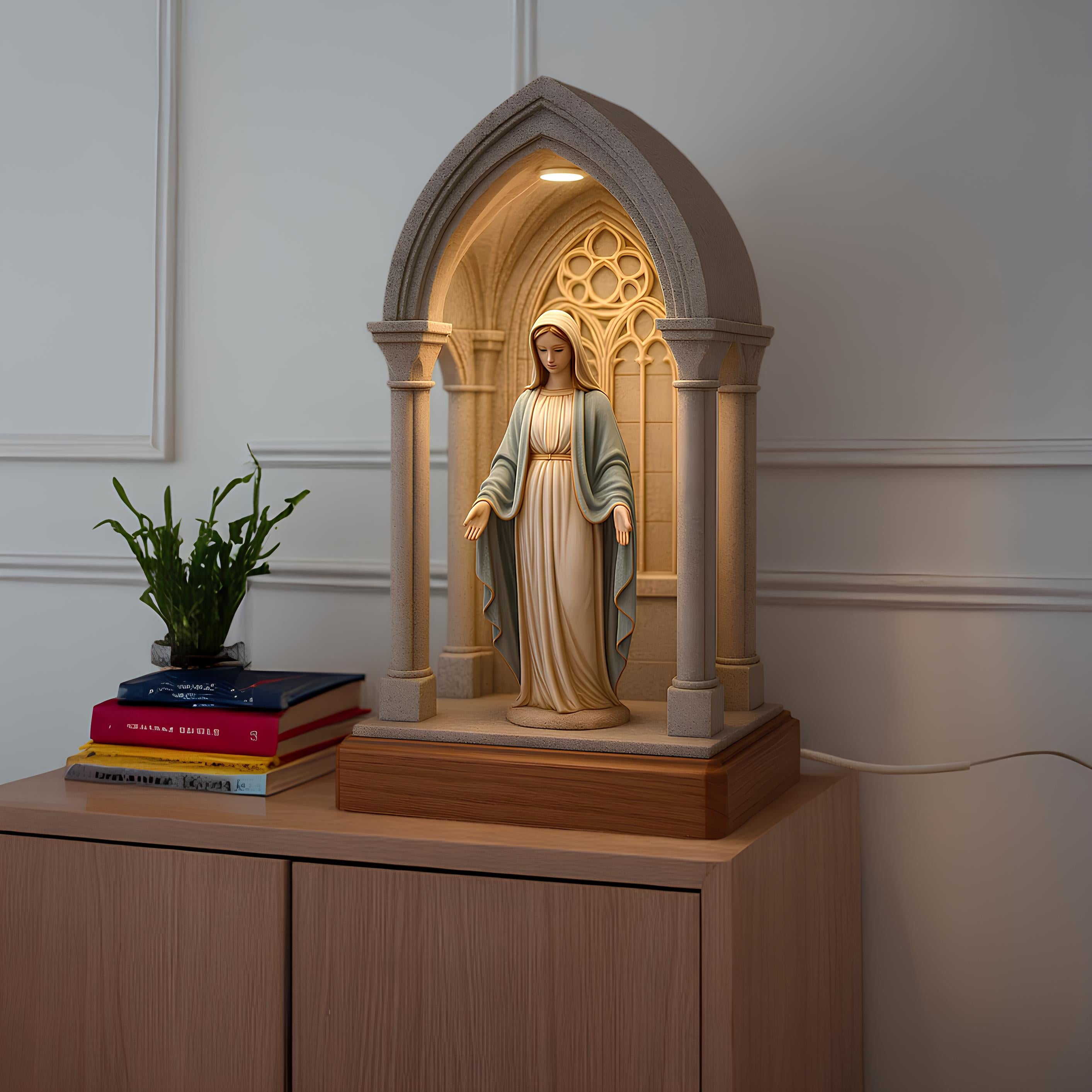 ✨ The Light of Mercy Virgin Mary Cathedral Companion Lamp