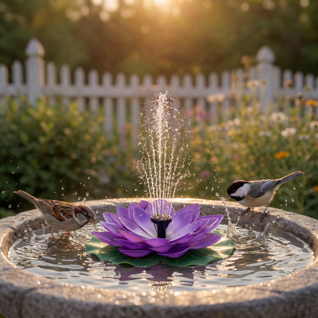 🔥Hot Sale 50% OFF🔥 Solar Lotus Bird Bath Fountain