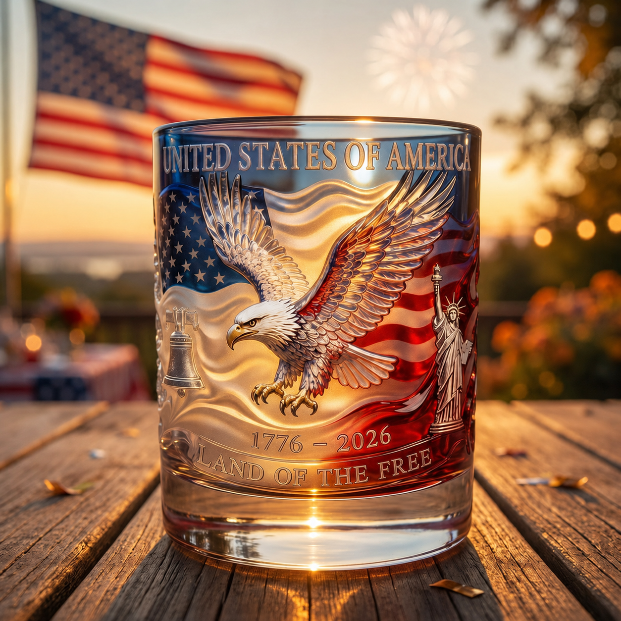 United States of America Commemorative Glass – 1776-2026 Heritage Edition