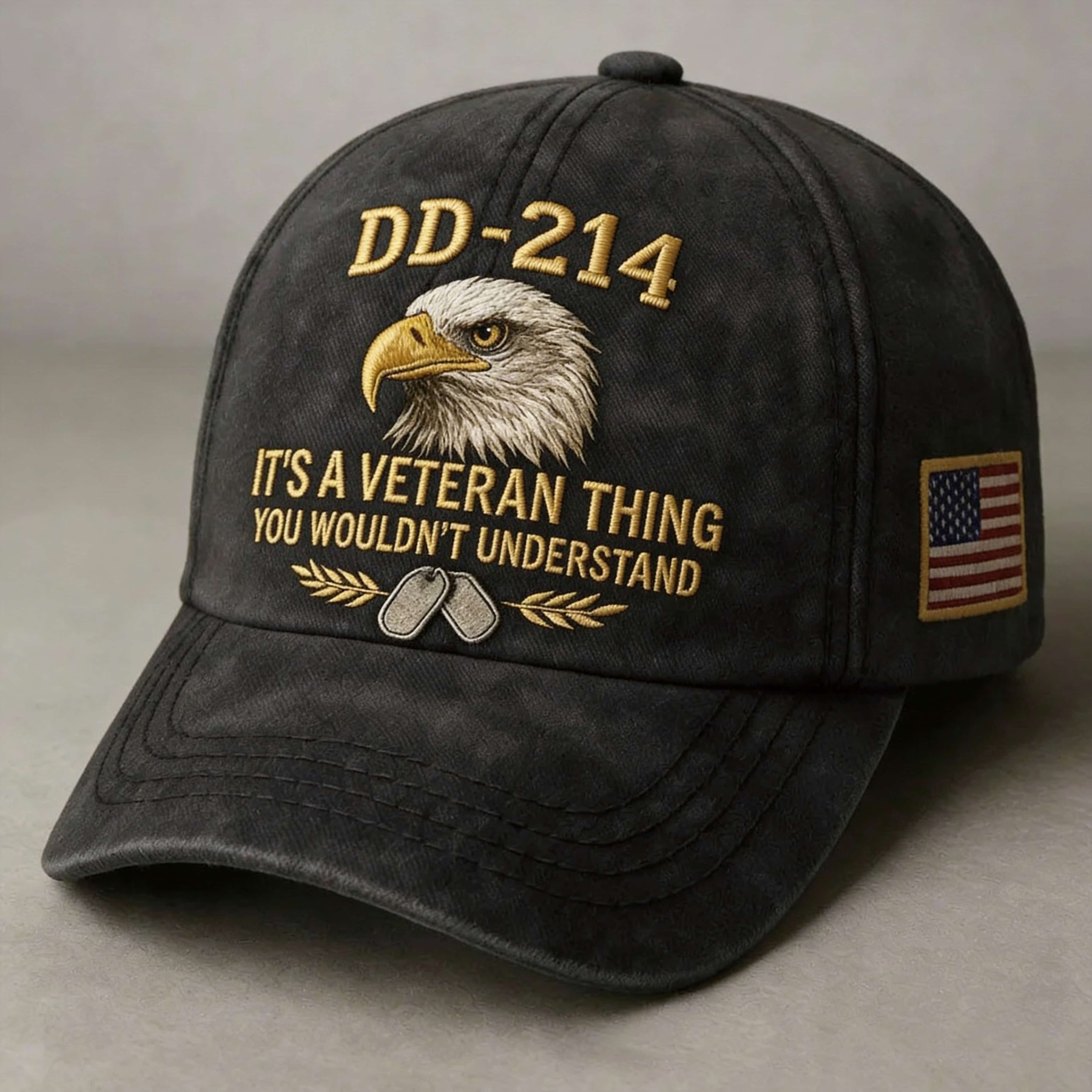 DD-214 Veteran Hat -It's a veteran thing - Embroidered Edition