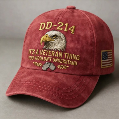 DD-214 Veteran Hat -It's a veteran thing - Embroidered Edition