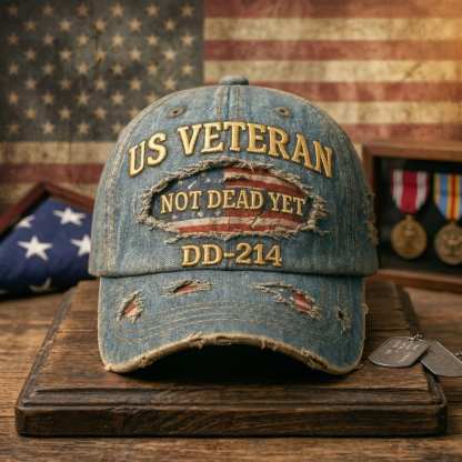 Retro DD-214 US Veteran Embroidered Hat