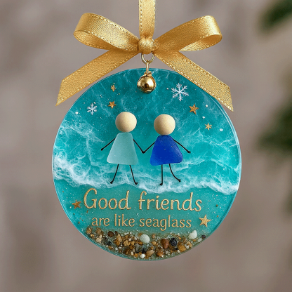 Friendship Sea Glass Christmas Ornament