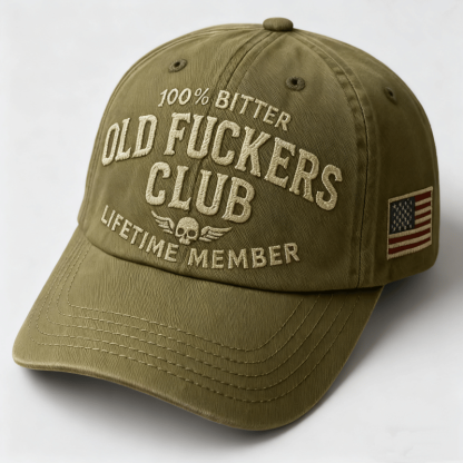 Old Fuckers Club-Vintage Baseball Cap