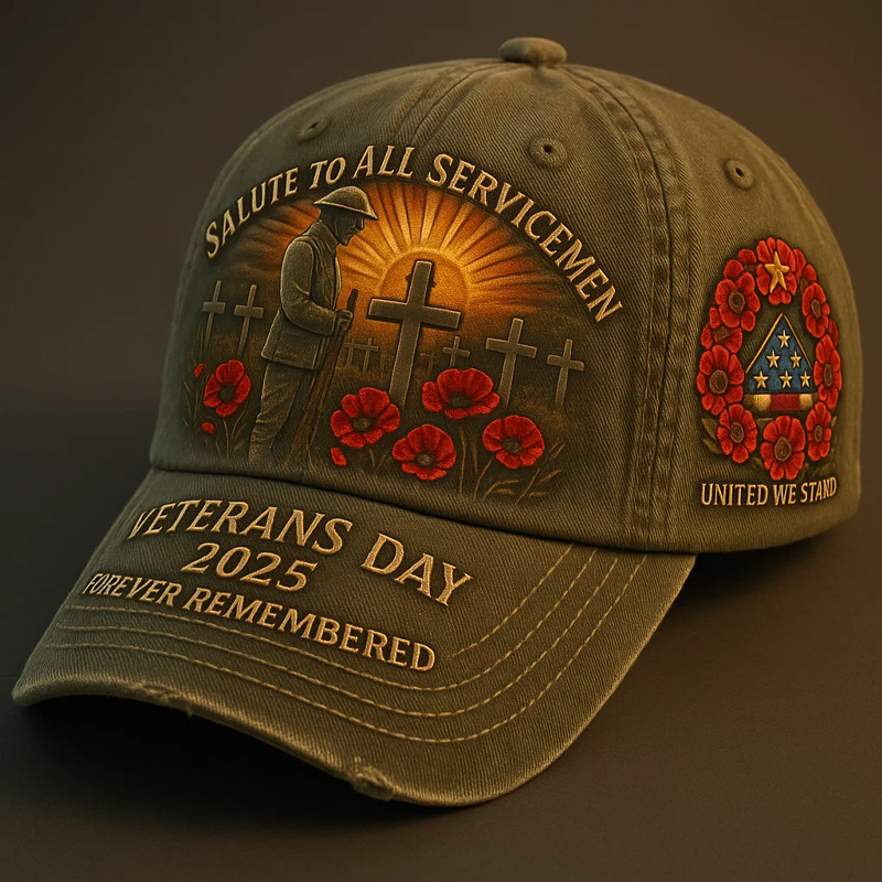 🌹Fallen Heroes Remembrance Hat✝️ In Memory of the Brave