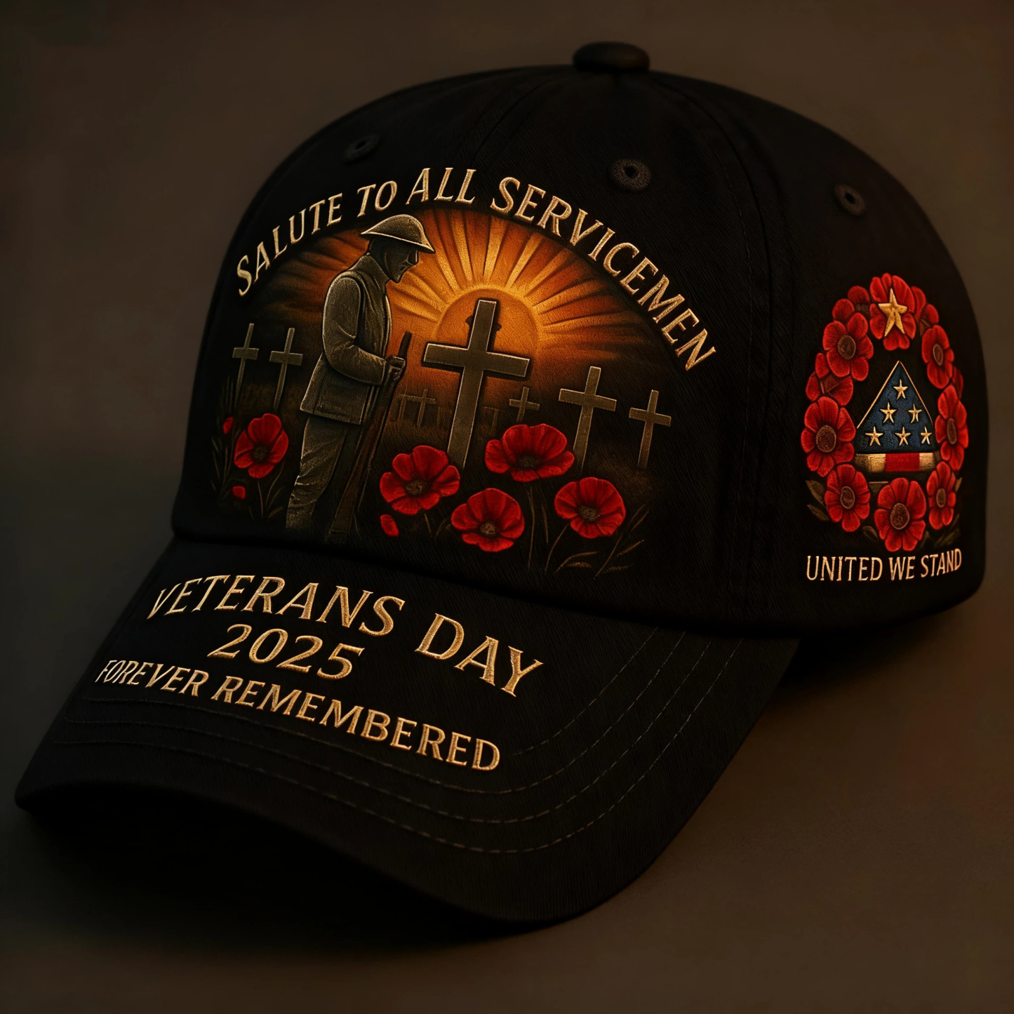 🌹Fallen Heroes Remembrance Hat✝️ In Memory of the Brave