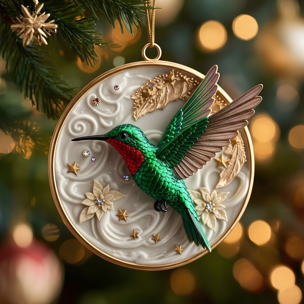 The "Heavenly Messengers" Collection: Enamel & Crystal Bird Ornaments