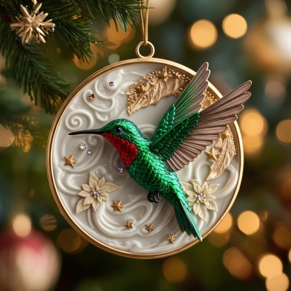 The "Heavenly Messengers" Collection: Enamel & Crystal Bird Ornaments