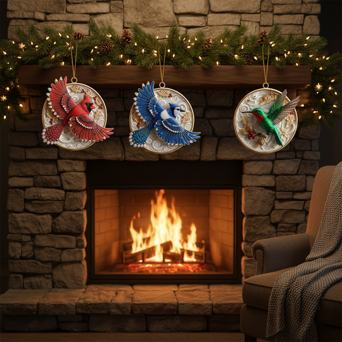 🔥LAST DAY49% OFF🎄The "Heavenly Messengers" Collection: Enamel & Crystal Bird Ornaments