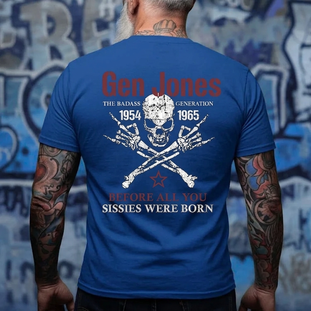 Gen Jones The Badass Generation 1954-1965 Skull Graphic T-Shirt