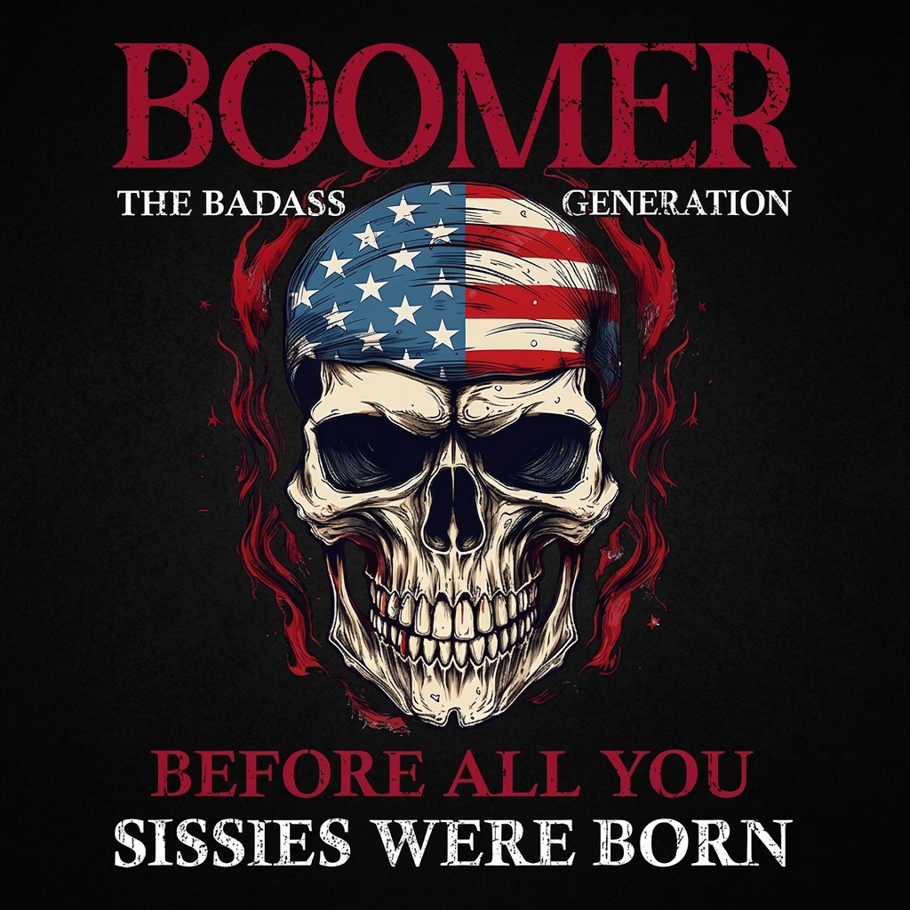 BOOMER The Badass Generation Custom Year Of Birth T-shirt, Before All You Sissies Were Born T shirt