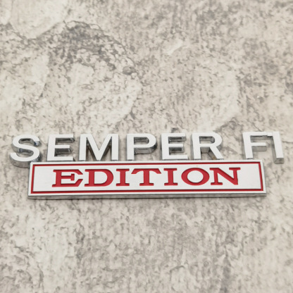SEMPER FI EDITION Car Emblem Metal Badge