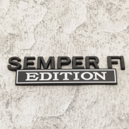 SEMPER FI EDITION Car Emblem Metal Badge