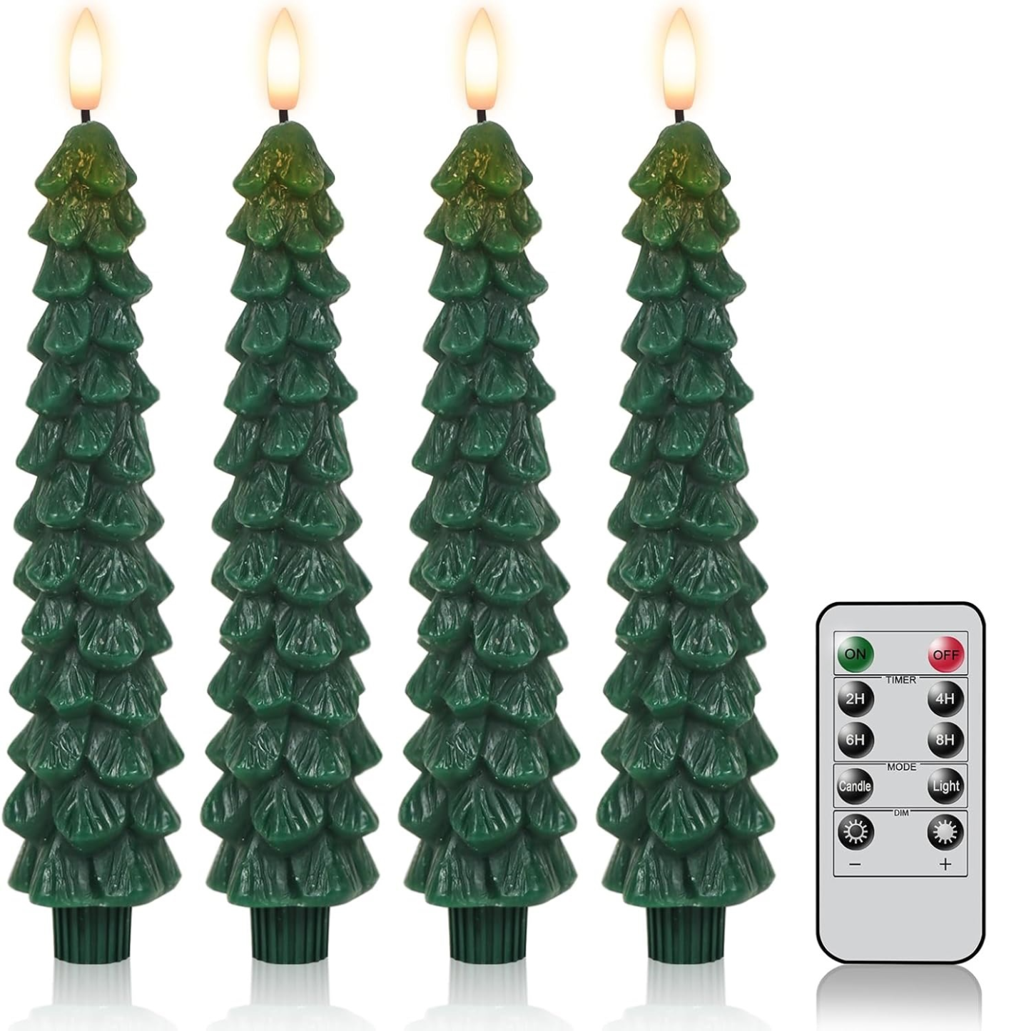 Christmas Tree Flameless Tapers Candles Remote Control LED Candles