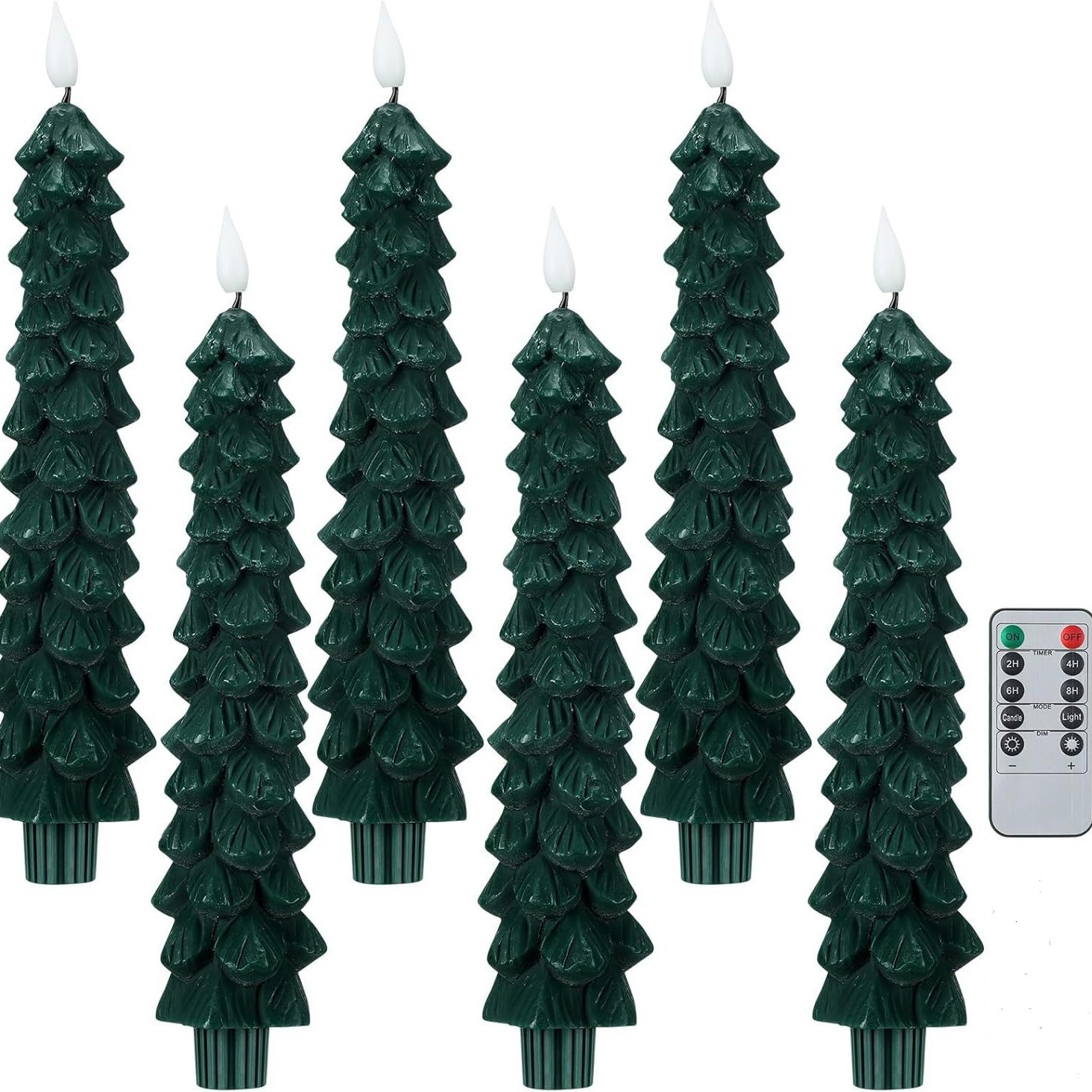 Christmas Tree Flameless Tapers Candles Remote Control LED Candles