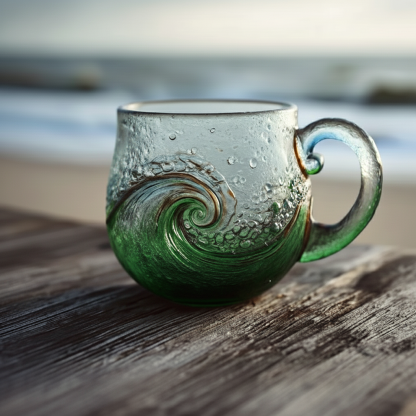 Ocean-themed glass