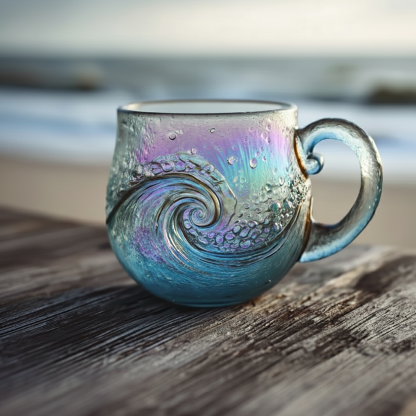 Ocean-themed glass