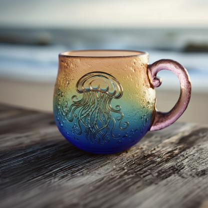 Ocean-themed glass