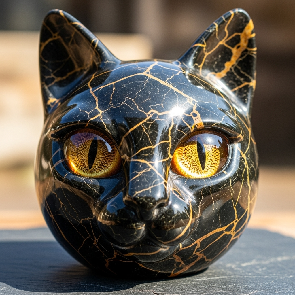 Luxury Cat Stone Sculpture