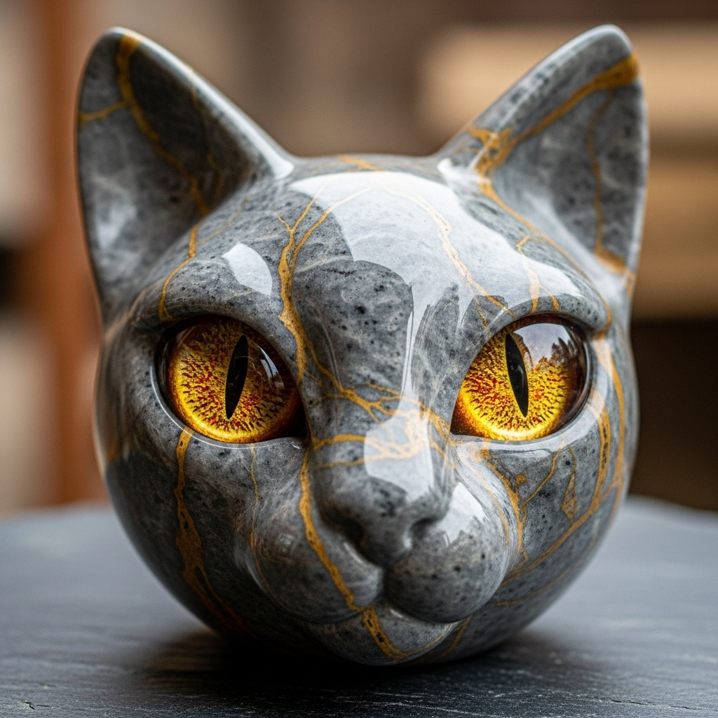 Luxury Cat Stone Sculpture