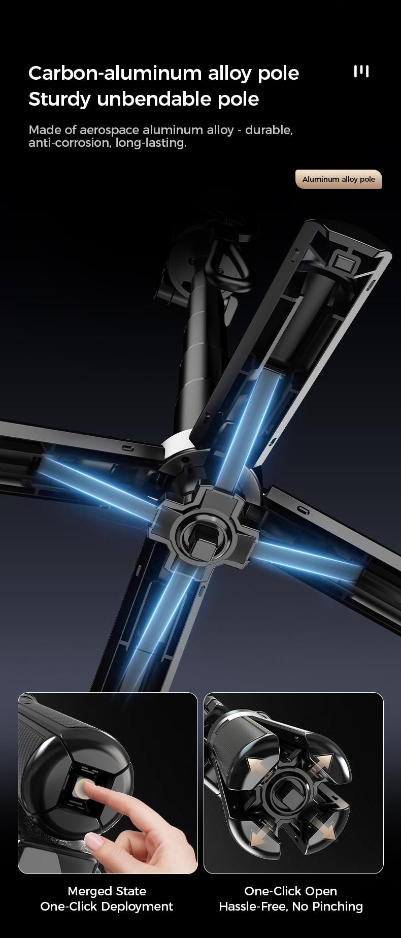 4-in-1 Multifunctional 360&deg; Rotation Magnetic Selfie Stick