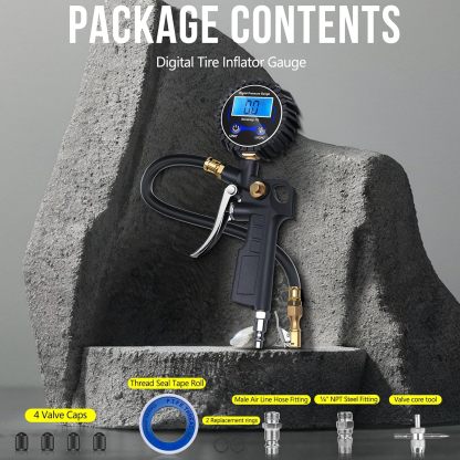 🔥LAST DAY 50% OFF - 🛠️🚗 High Precision Digital Tire Inflator Pressure Gauge | 3-in-1 Inflate Deflate Check Tire Tool