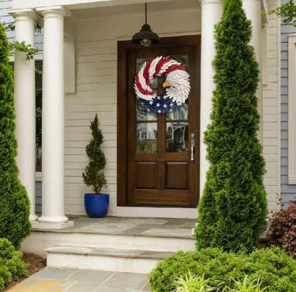 🔥Handmade U.S Eagle 250th Anniversary Patriotic Wreath💖Not for Decoration, Made for Remembrance
