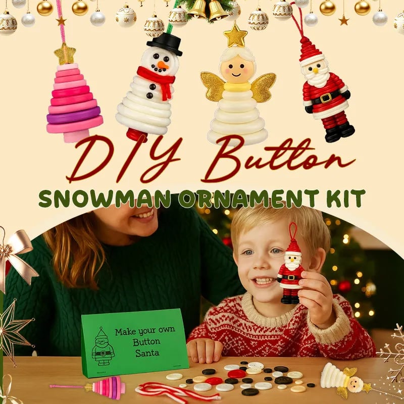 🎄⛄Create Magical Memories Together: DIY Button Snowman Kit