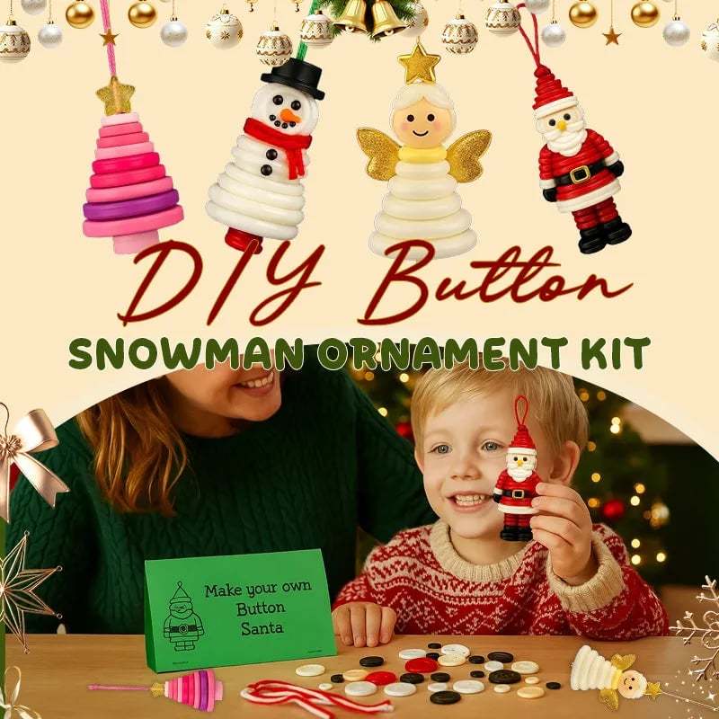 🎄⛄Create Magical Memories Together: DIY Button Snowman Kit